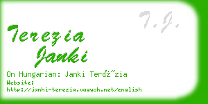 terezia janki business card